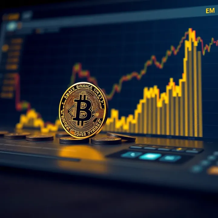Graph illustrating Binance Coin price fluctuations over time with highlighted trend lines
