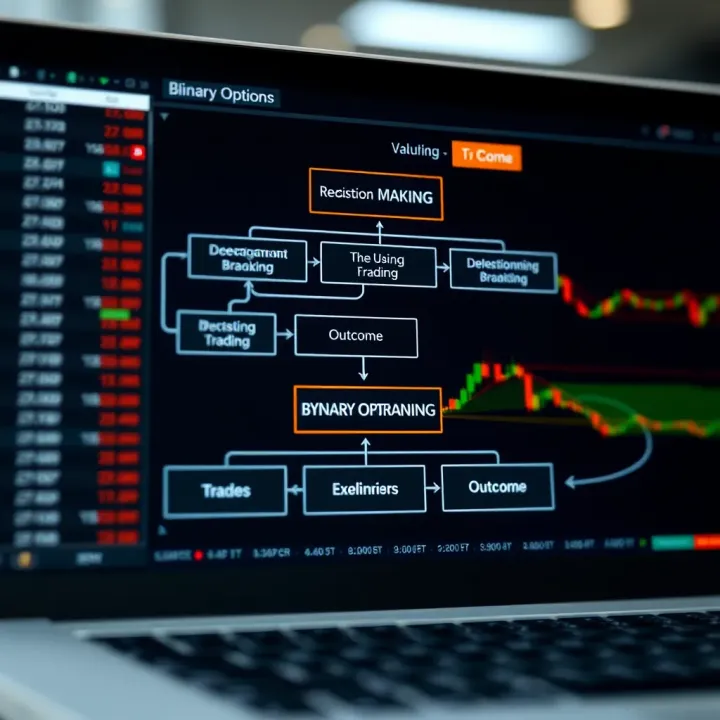 Flow Diagram of Binary Option Trade Execution and Outcomes Diagram illustrating the flow of binary options trades including decision making, execution, and outcome