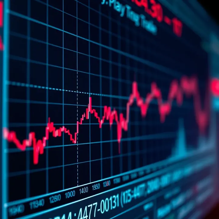 Graph illustrating the prediction of asset price movement within a set timeframe in binary trading
