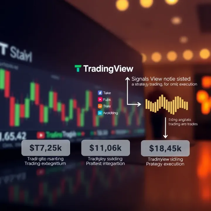 Diagram illustrating the integration of TradingView signals with binary trading platforms for strategy execution