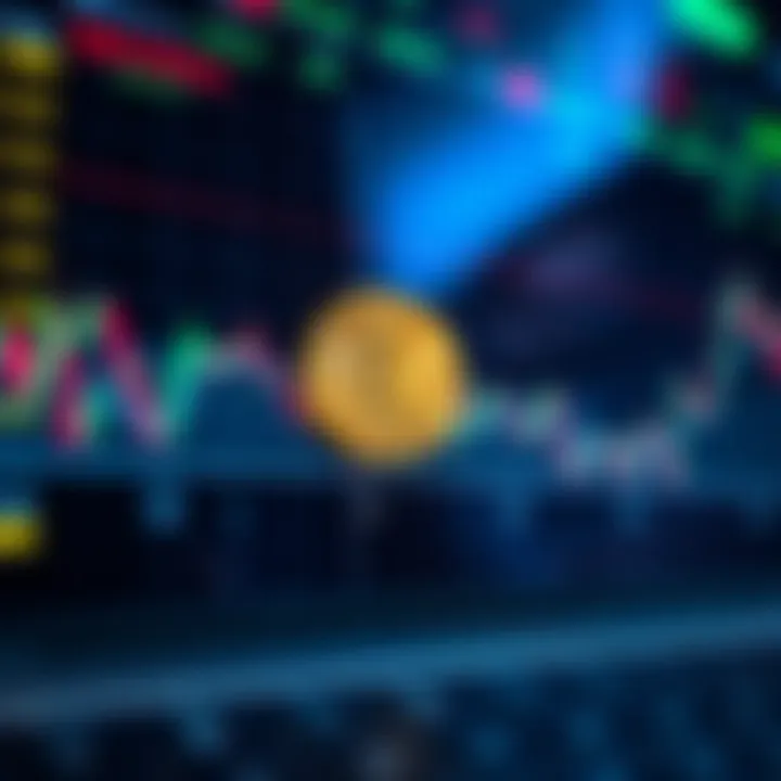 Graph showing Bitcoin Cash price fluctuations with market indicators
