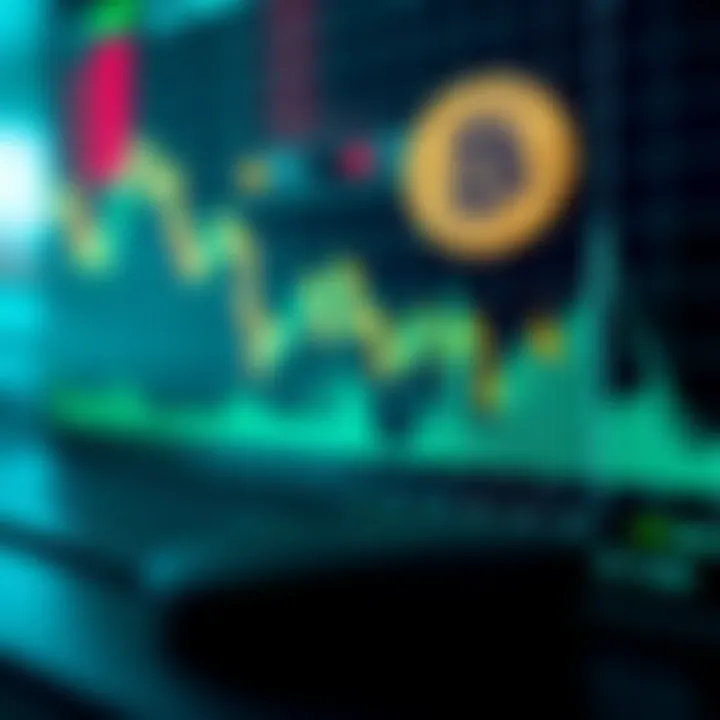 Graph displaying Bitcoin price fluctuations influenced by market trends and external factors