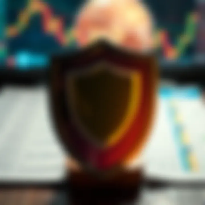 Overview of Regulatory Framework and Safety Measures for CFDs in South Africa Illustration of regulated financial documents and a shield symbolizing secure trading environment