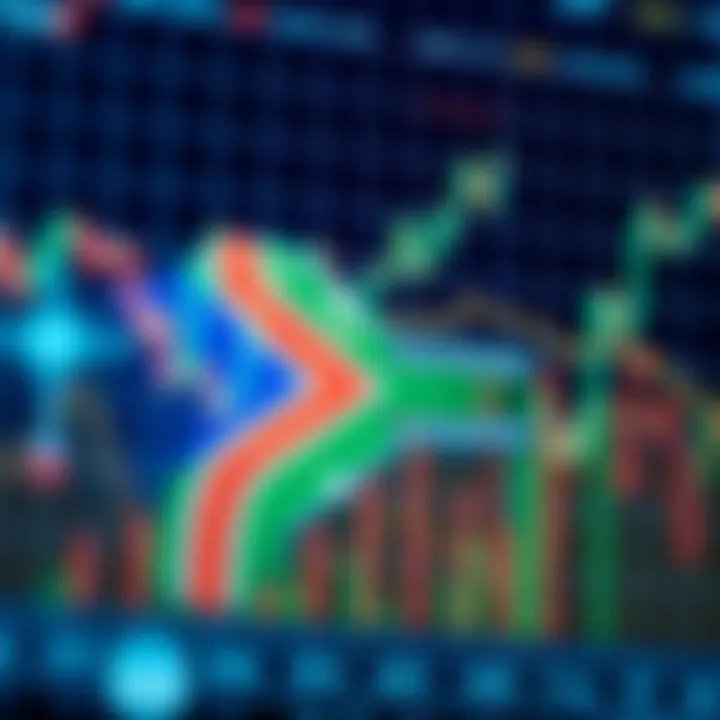 A digital graph displaying synthetic indices market trends with South African flag overlay