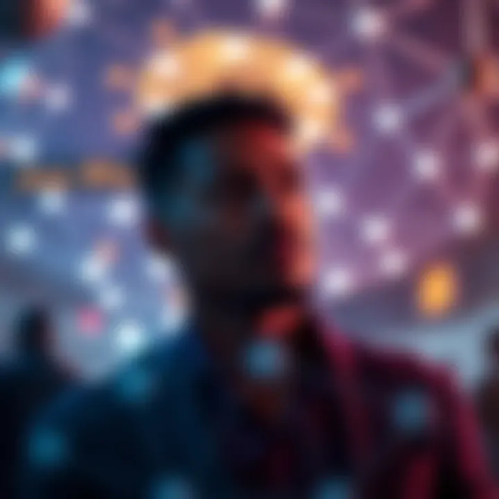 Blockchain Innovation Impacting South Africa's Crypto Landscape Visual representation of cryptocurrency network and blockchain connections symbolizing digital innovation in South Africa