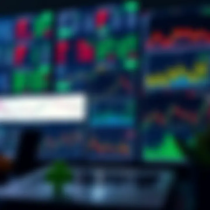 Display of various trading assets and market charts highlighting diverse investment options