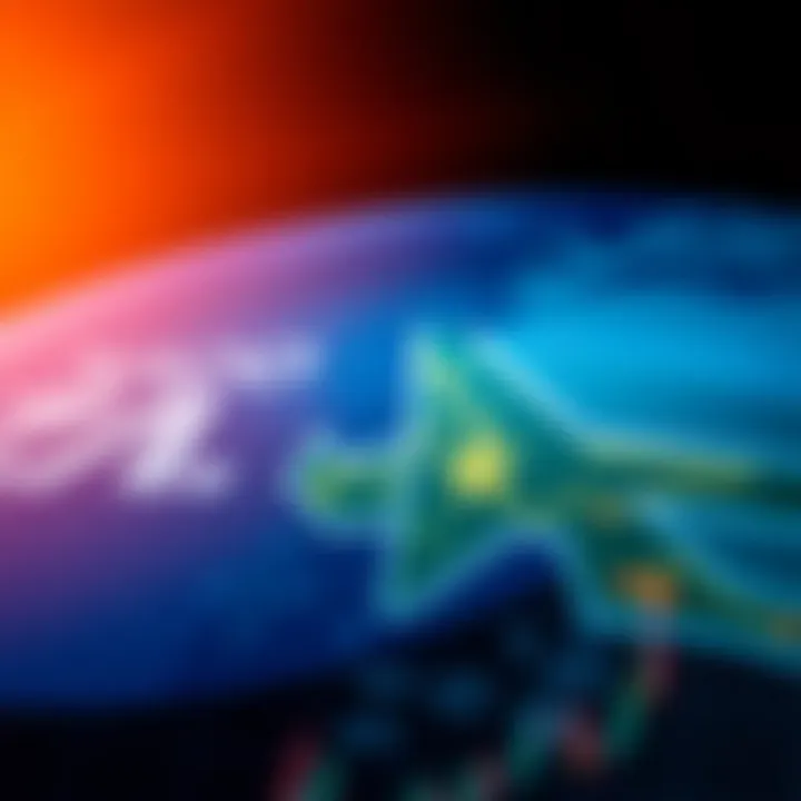 Visual representation of economic and geopolitical factors impacting currency exchange between NZD and ZAR