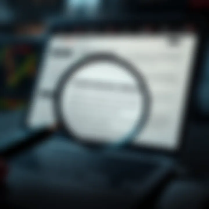 Conceptual graphic showing evaluation of broker bonus plans with magnifying glass highlighting terms and conditions