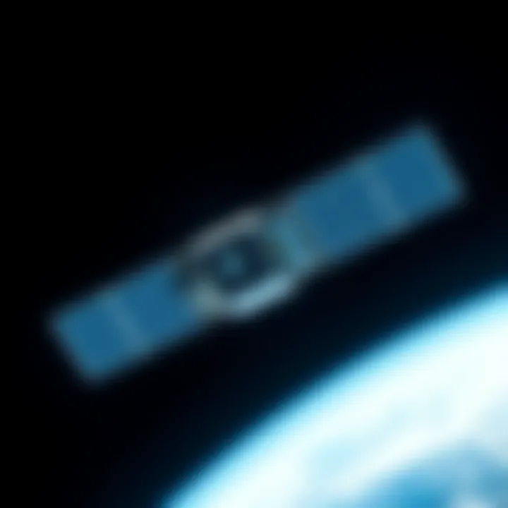 Satellite orbiting Earth illustrating global space market connectivity