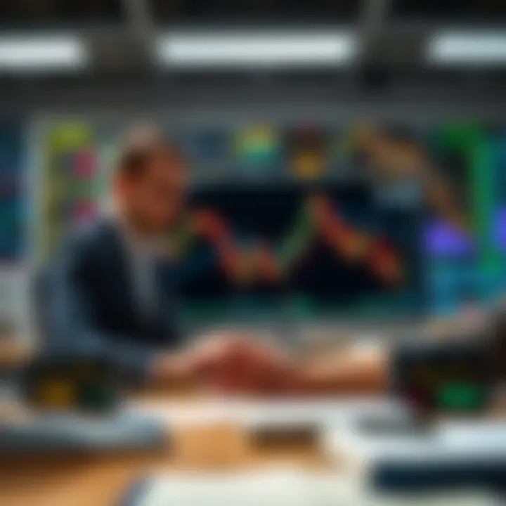 Visual representation of risk management and success strategies in funded forex trading