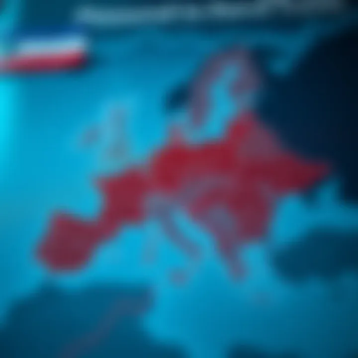 Map illustrating geopolitical factors affecting the Pound to Rand currency movements