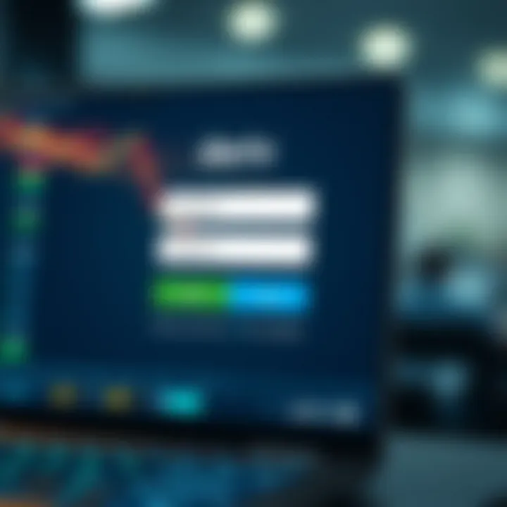 Deriv Platform Login Interface Secure login screen displaying username and password fields on Deriv platform