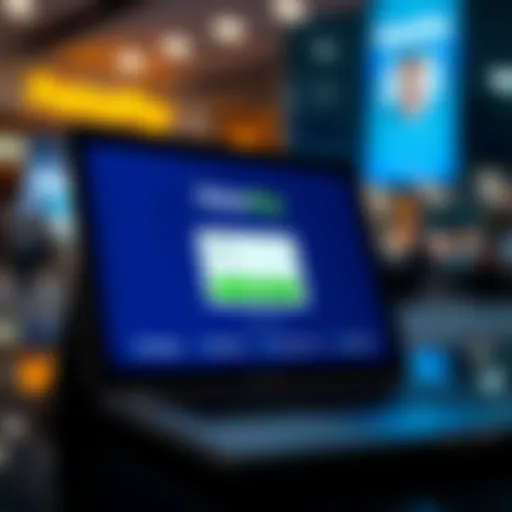 Secure login portal interface on a digital device