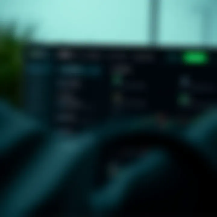 Dashboard overview showing account management options and security settings