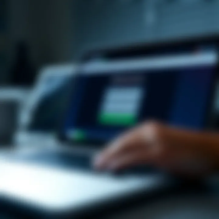 Secure online trading account setup interface on a laptop screen