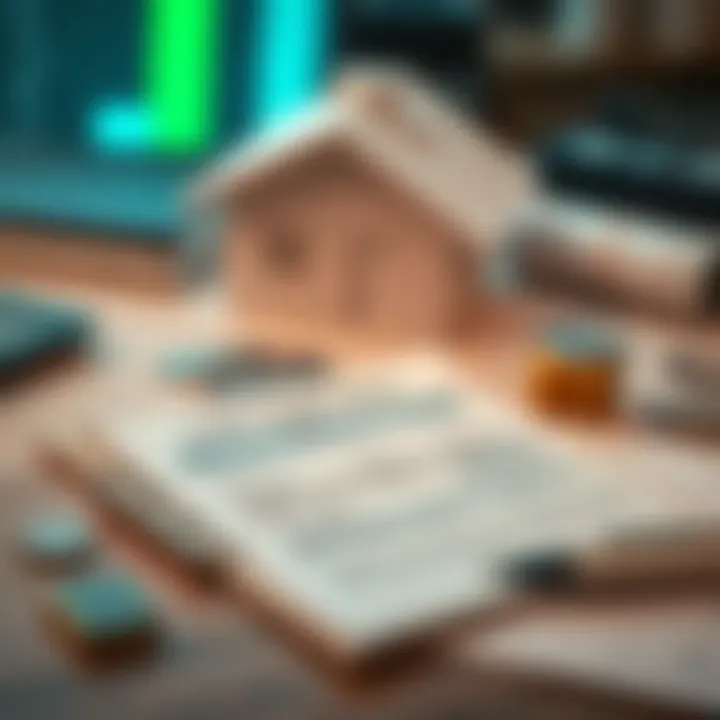 Illustration of loan application details and financial planning tools