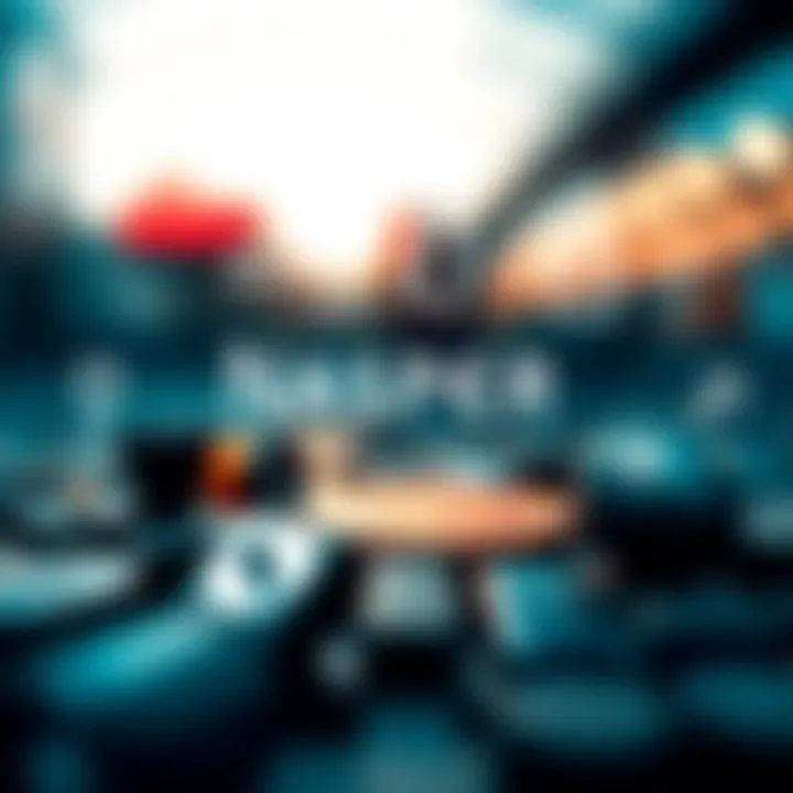 Icons representing market factors influencing stock performance