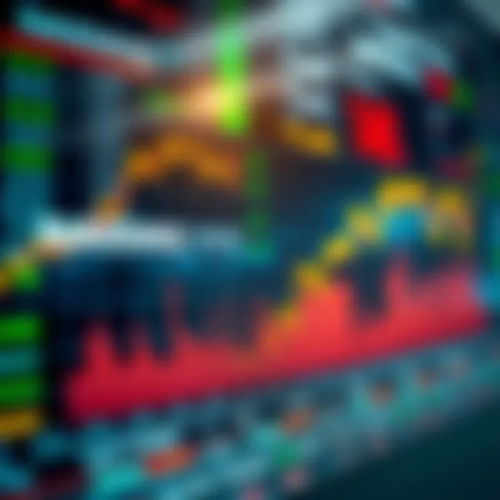 Graph showing upward trend of a stock index with diverse economic indicators in the background