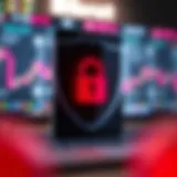 Visual representation of account protection with a shield and padlock symbol for online trading security