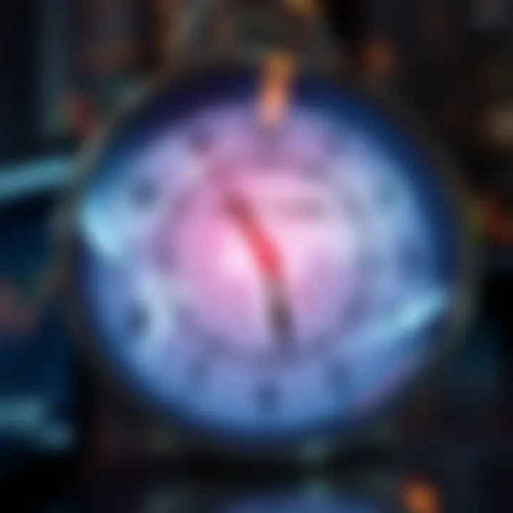 Forex market clock highlighting New York trading hours with global time zones map