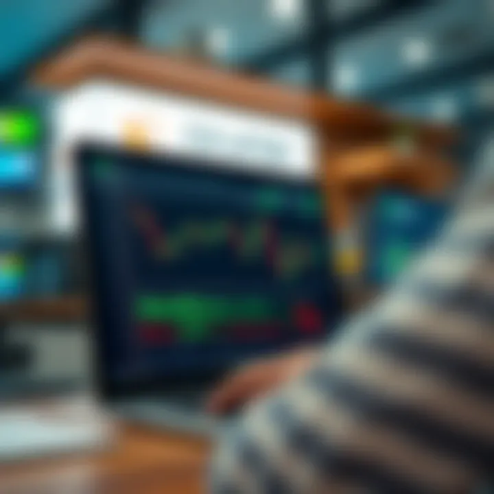 User interface of Pocket Option showing various trading instruments and charts on a digital platform