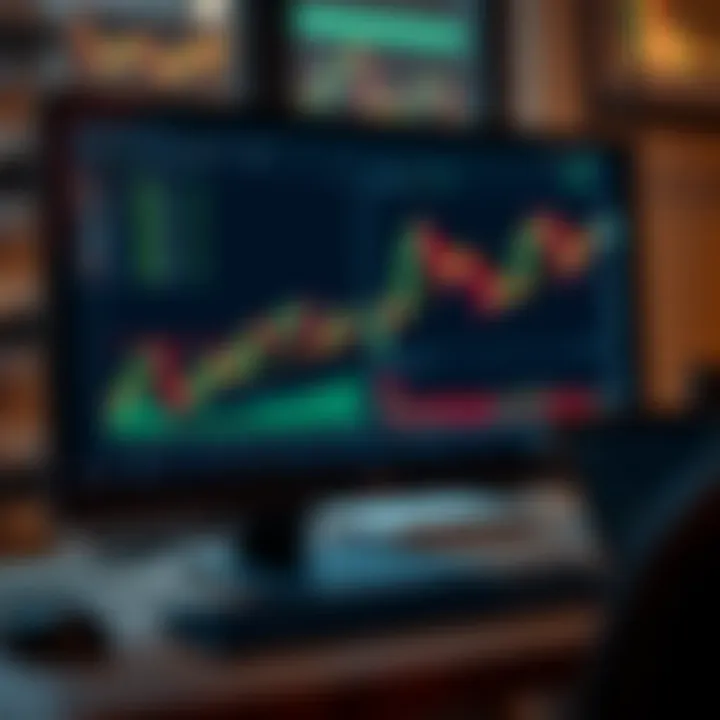 MetaTrader trading platform interface on PC showing multiple charts and market data