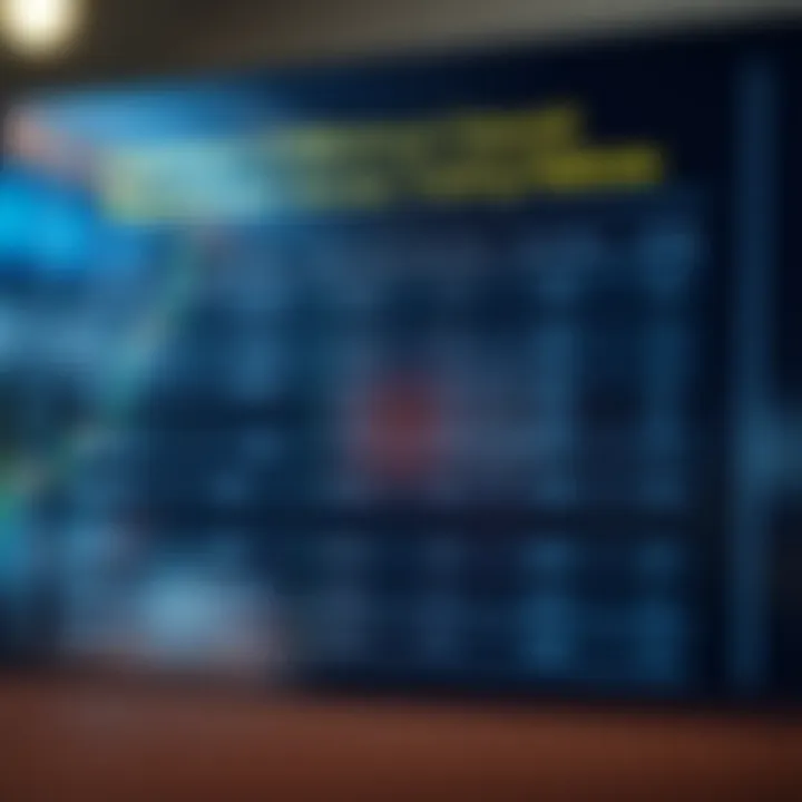 Comparison chart displaying minimum deposit requirements among different trading platforms