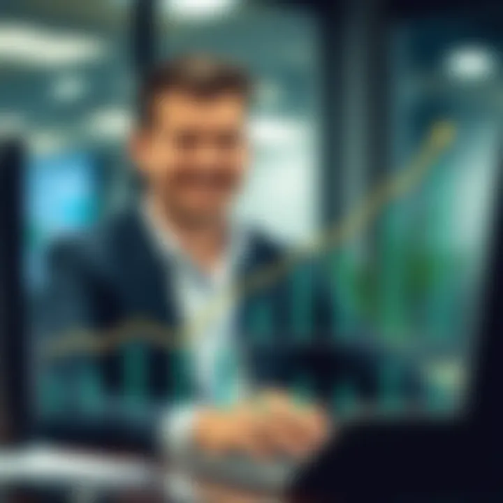 Graphic showing professional milestones and investment growth in blockchain technologies