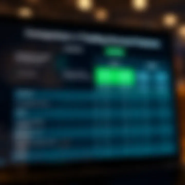 Comparison chart showing key features of different Roboforex trading accounts