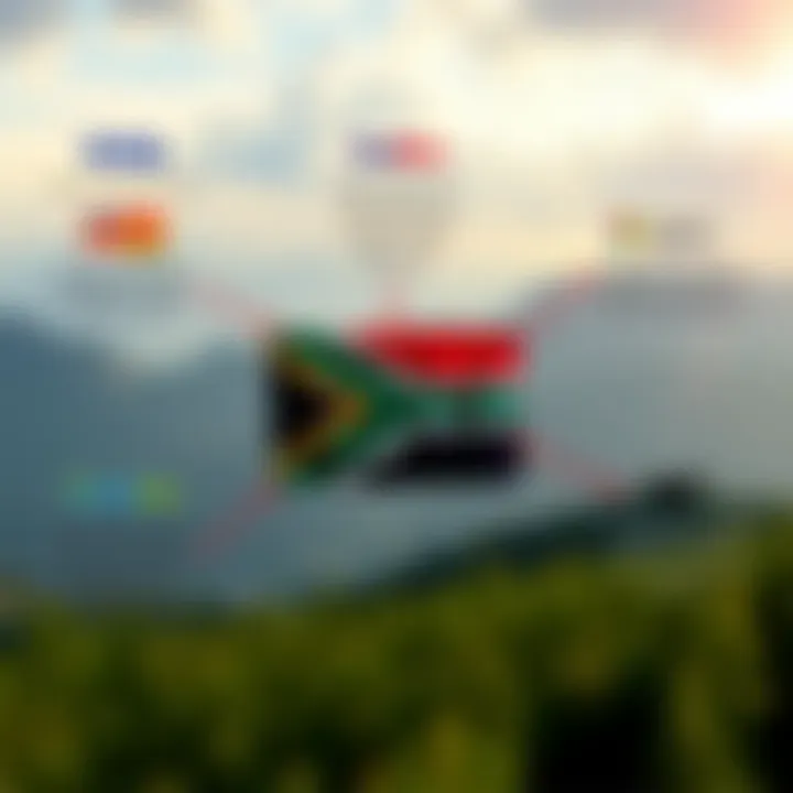 Illustration showing popular payment options available for South African traders