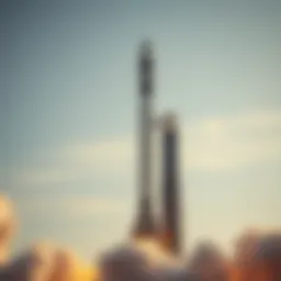 SpaceX Falcon rocket launching into a clear sky symbolizing advanced aerospace technology