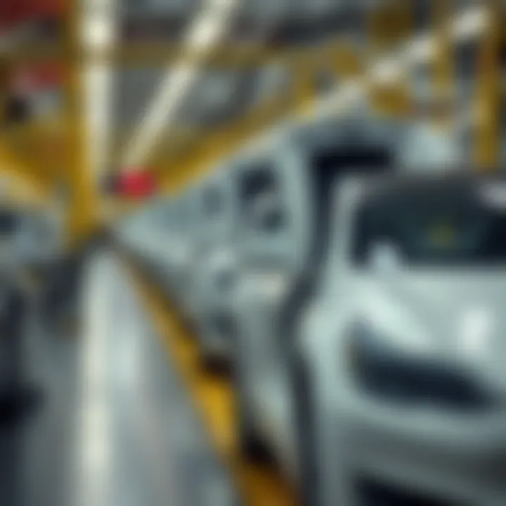 Tesla Production Updates and Market Impact Overview Tesla electric vehicle production line with modern manufacturing equipment