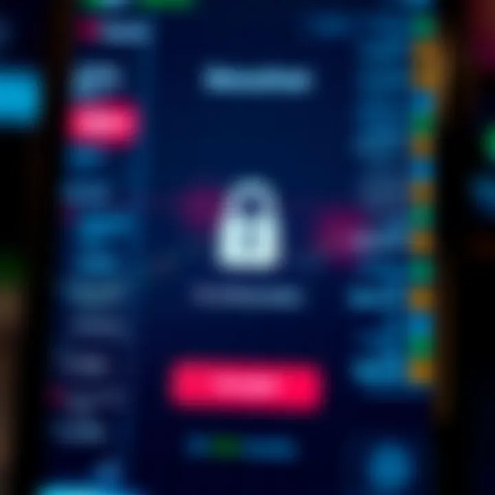 Secure login screen of a trading platform highlighting encryption and security features for user protection