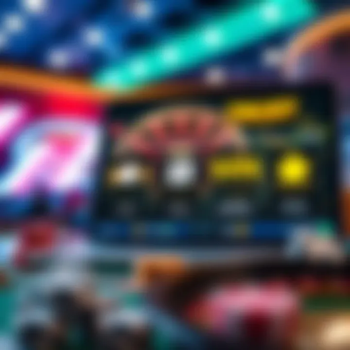 Visual representation of secure online casino selection with trust and win icons