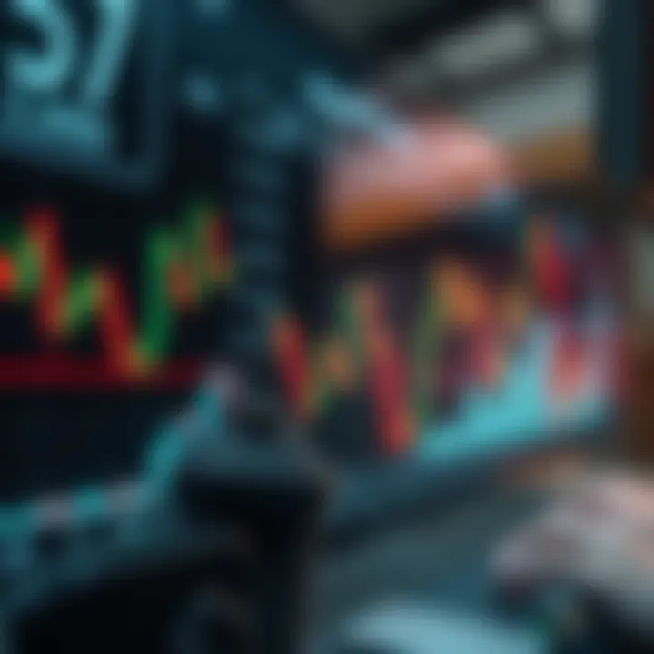 Chart showing asset price movements with highlighted binary investment time frame