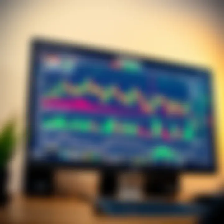 A computer screen displaying various Forex trading charts and data with South African currency symbols