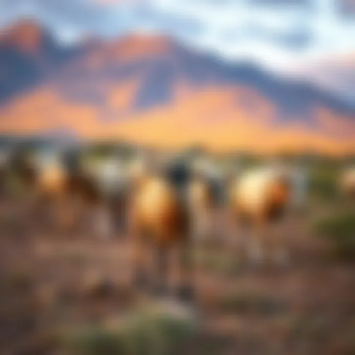 A group of goats grazing in a rural South African landscape symbolizing livestock as a form of trade capital
