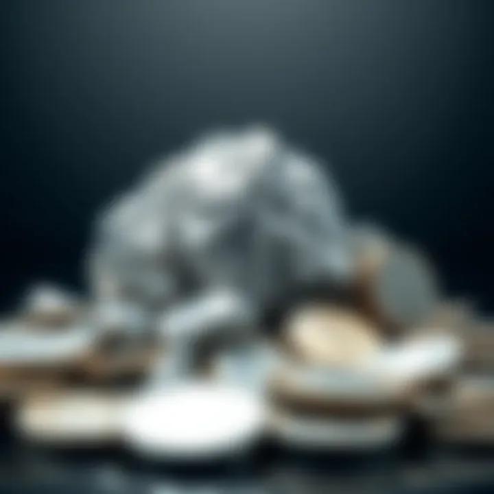 Silver Nuggets and Coins Demonstrating Versatility in Industry and Markets Silver nuggets and coins arranged to highlight their industrial applications and trading potential