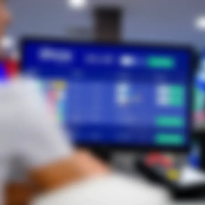 Digital currency exchange interface with various payment options displayed on a screen