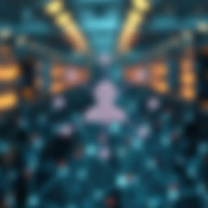 Diagram illustrating the decentralized network structure of peer-to-peer technology