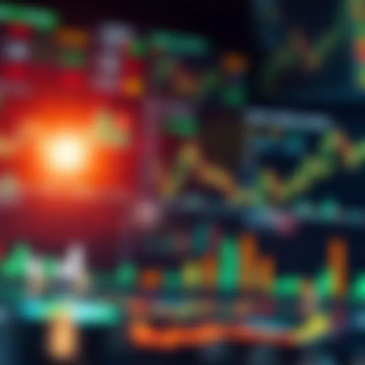 Illustration of diverse financial charts and market indicators representing retail trading activities in South Africa