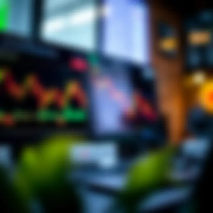 Dashboard showing trading software interface with charts and risk management tools