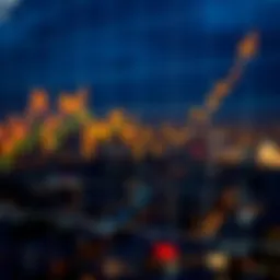 Graph showing upward and downward trends in South African stock market indices