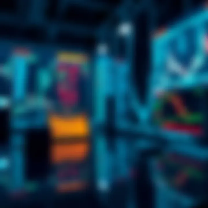 Visual representation of trading platforms supporting synthetic asset transactions