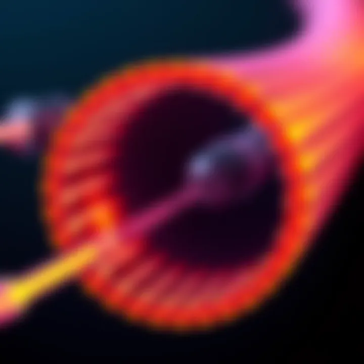 Cross-sectional view of optical fiber showing distinct core and cladding regions with uniform refractive index in the core