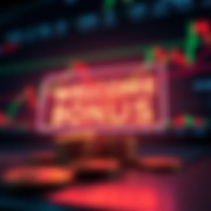 Digital representation of welcome bonus offer with glowing coins and trading charts in the background