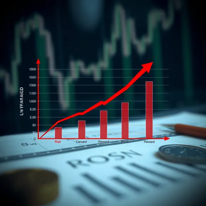 Graph showing different leverage levels for micro trading accounts with risk and reward indicators