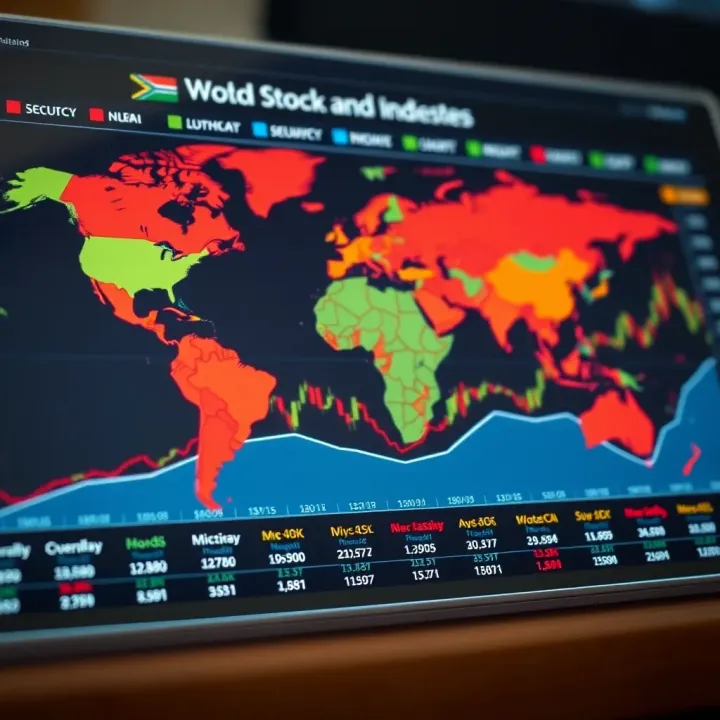 Comparison of Global and South African Stock Indices Comparison chart of major global and South African stock indices