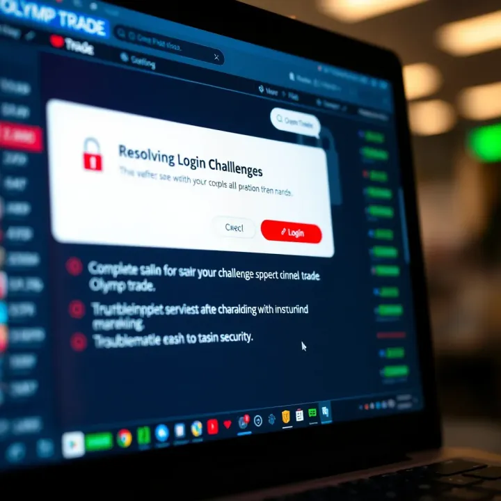 Resolving Login Challenges on Olymp Trade User interface displaying error message and troubleshooting options for login issues