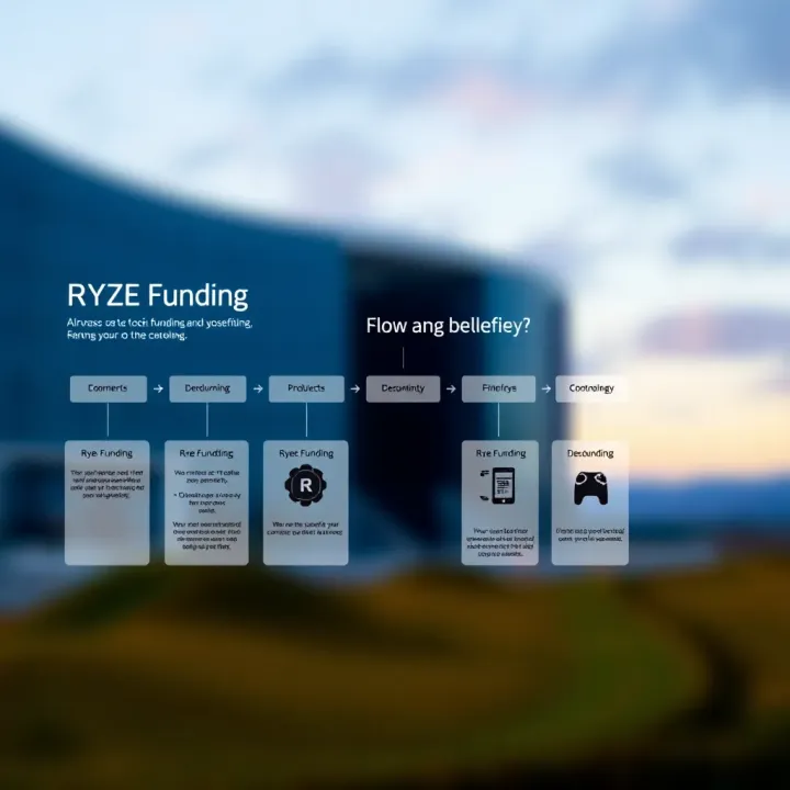 Diagram illustrating the flow and benefits of Ryze funding in South Africa